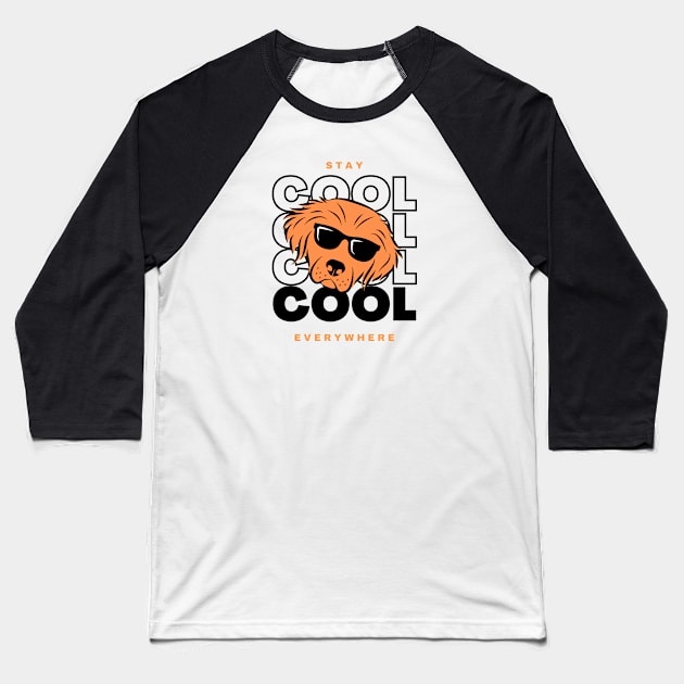 Cool Dog Baseball T-Shirt by attire zone